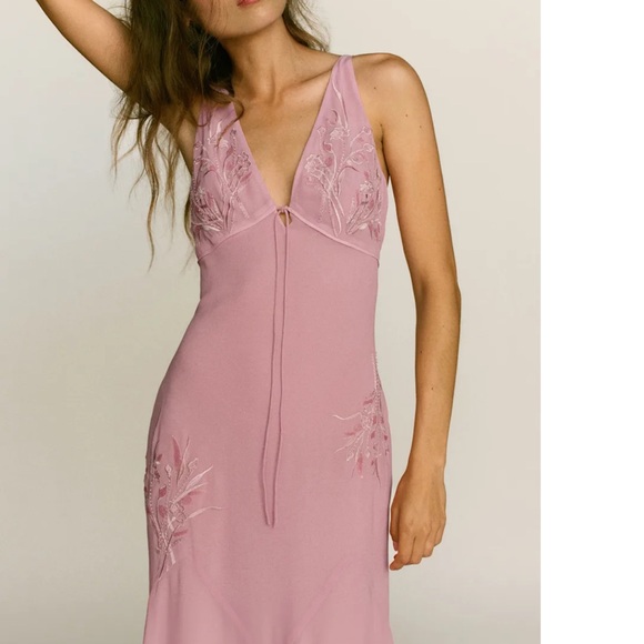 Reformation Ziva Dress - Rose Taffy - Picture 4 of 5